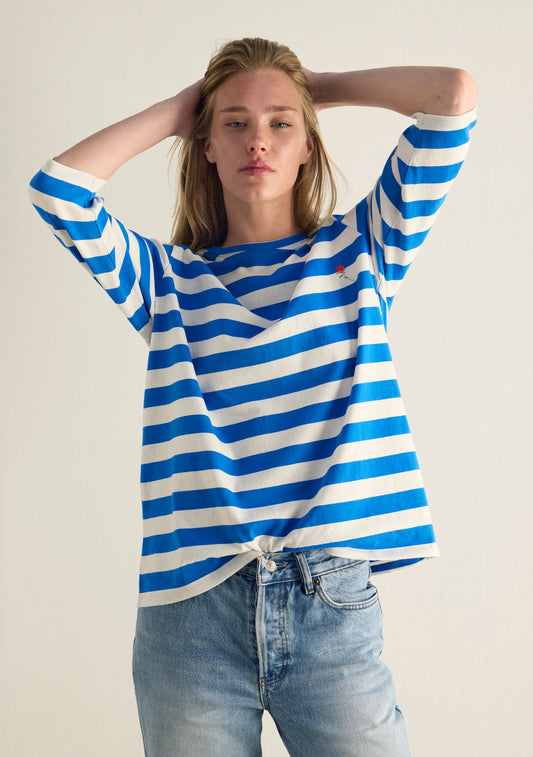 Auguste The Label Oliver 3/4 Sleeve Tee (Blue)