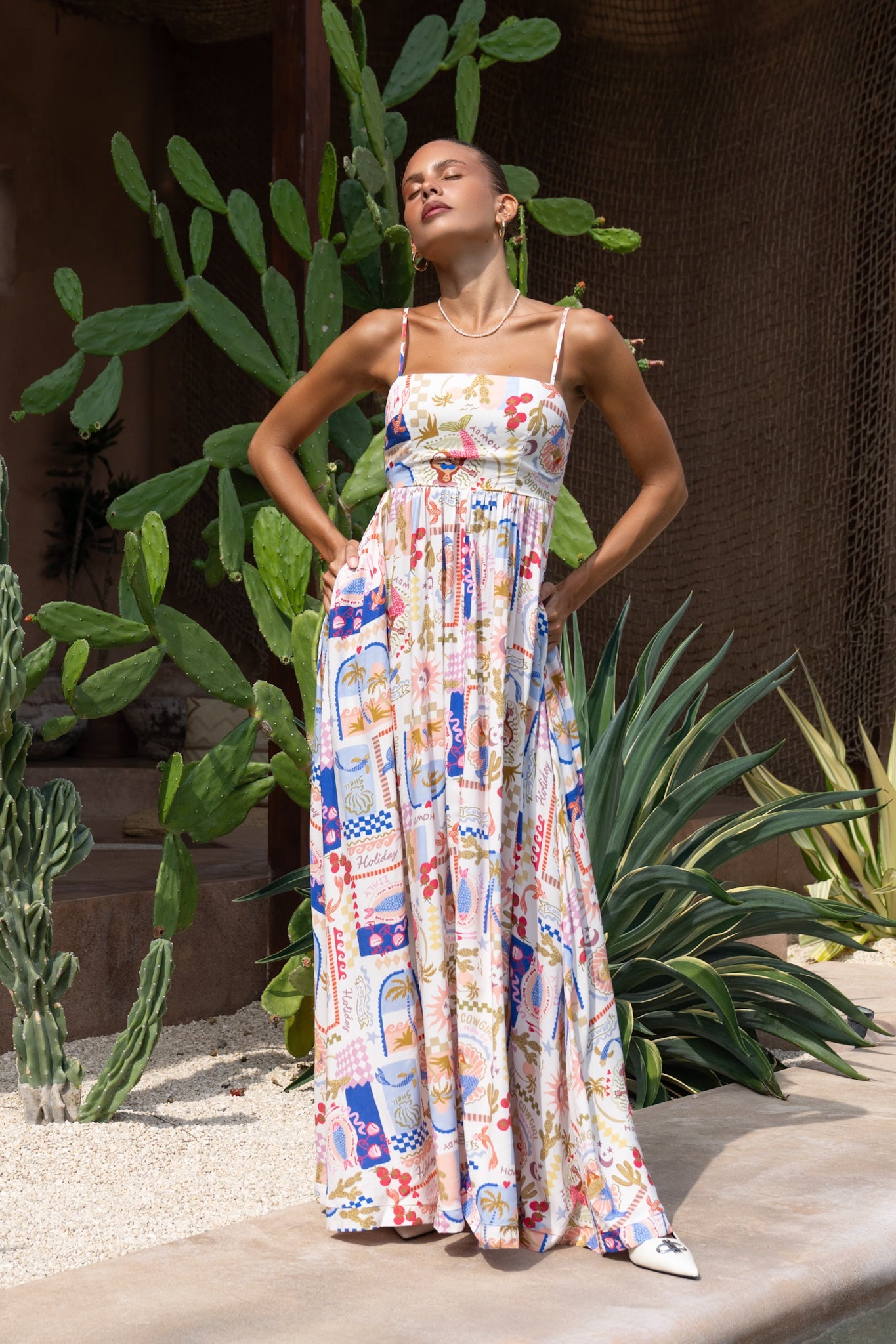 Heychic Mermaid Multicolour Abstract Maxi Dress (Multi)