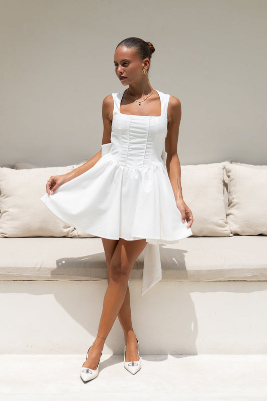 Image of Dresses. Productname: Heychic Clara Corset Mini Dress in Cream colour by brand - Heychic