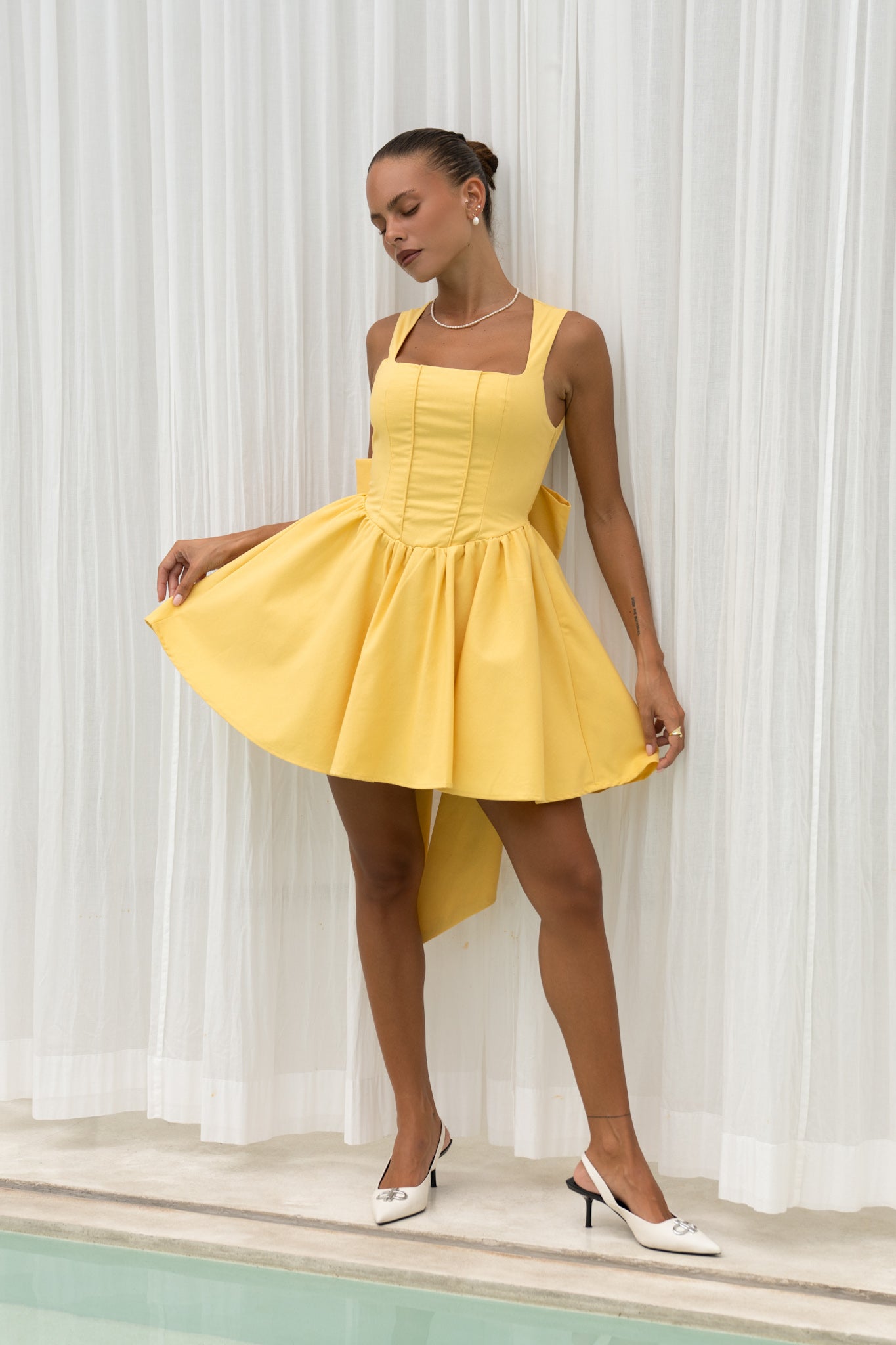 Heychic Clara Corset Mini Dress (Yellow)