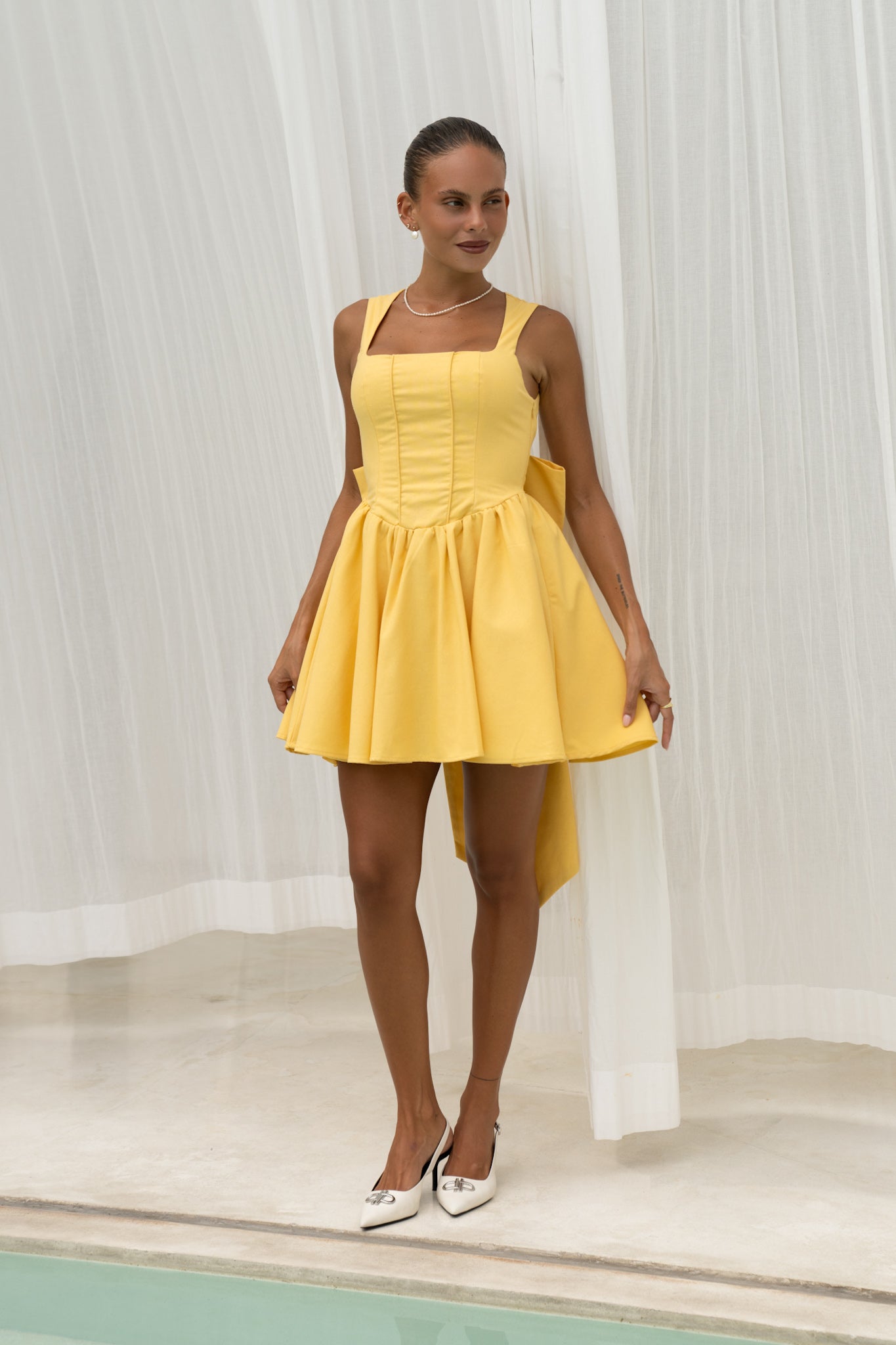 Heychic Clara Corset Mini Dress (Yellow)