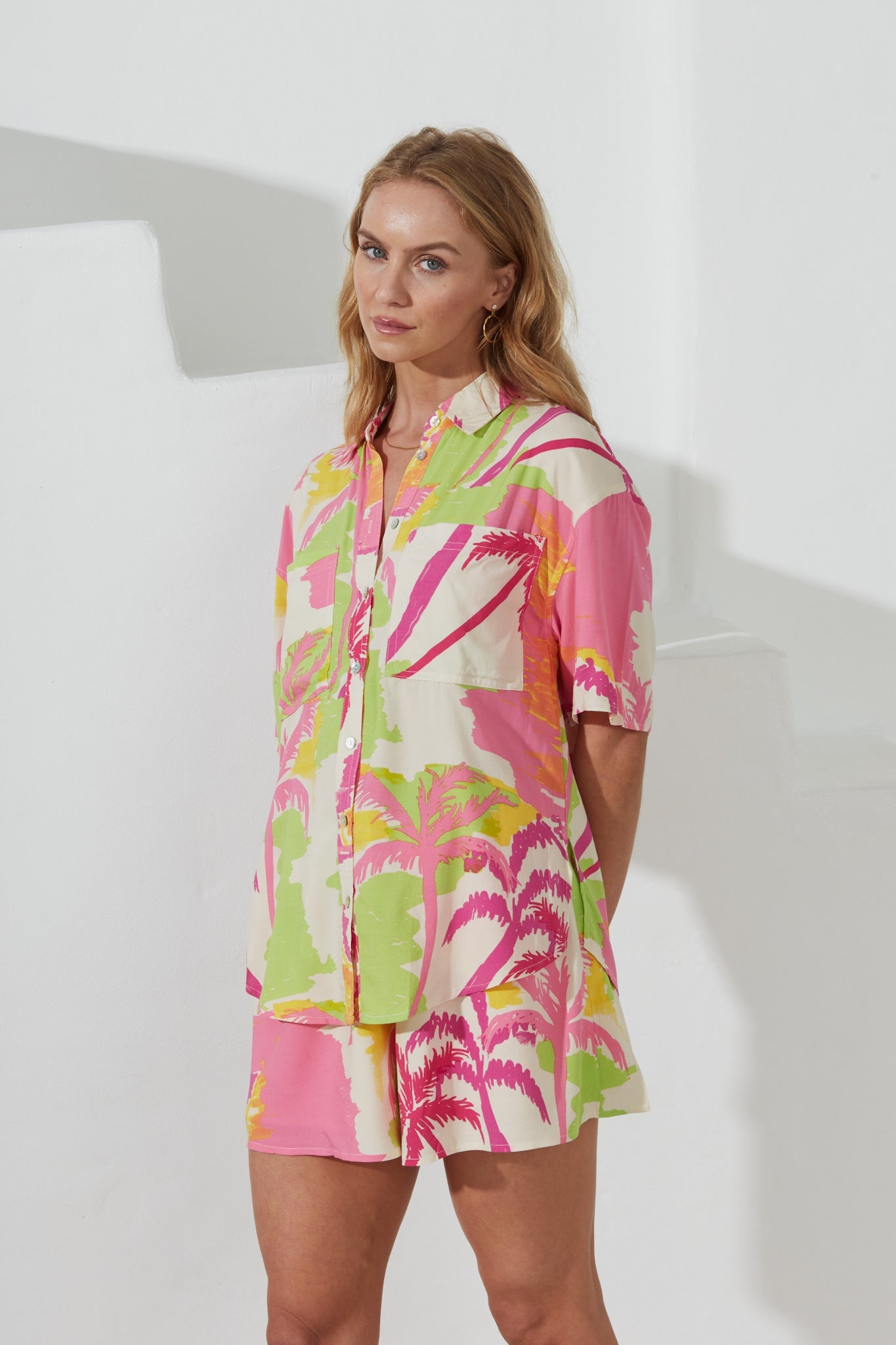 Heychic Paradisio Tropical Shirt (Pink)