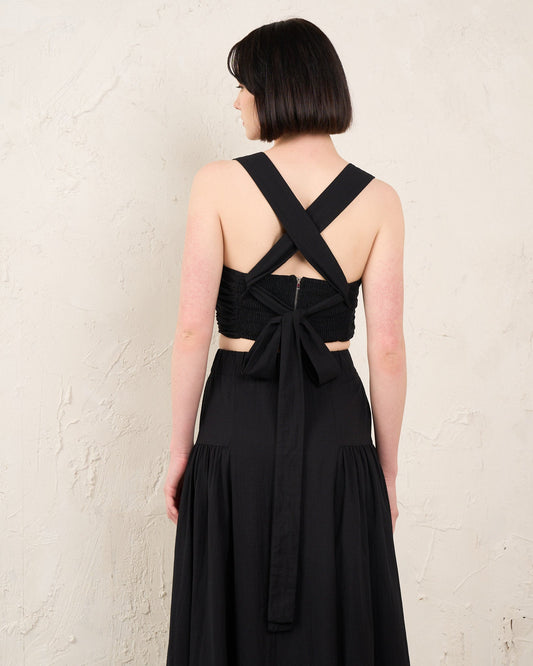 HEYCHIC Kira Ruched Top (Black)