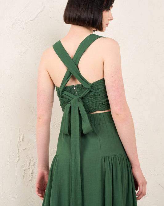 HEYCHIC Kira Ruched Top (Green)