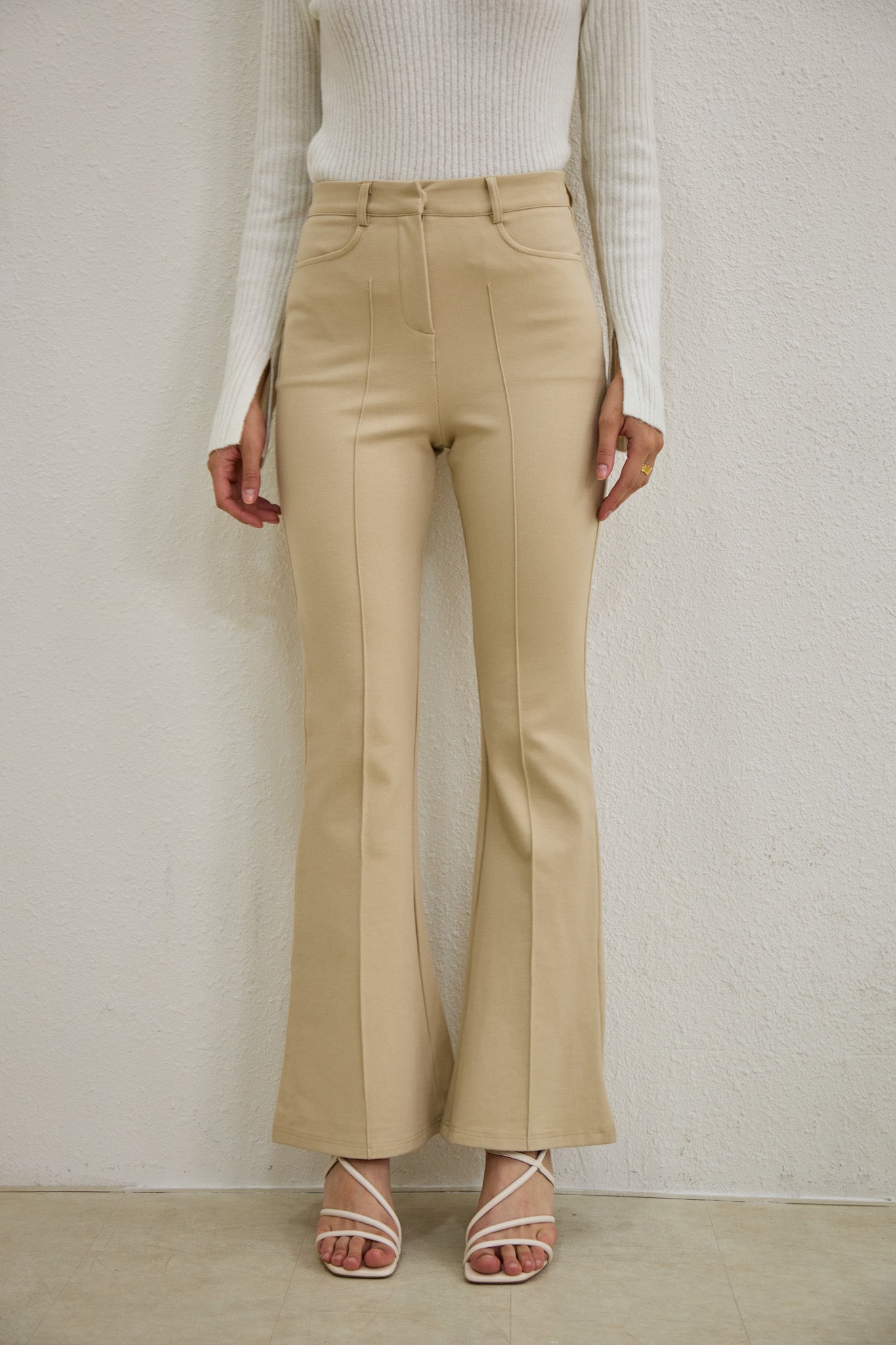 Heychic Demi Flared Pants (Beige)