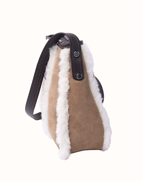 Unbranded/Generic Over Shoulder Bag-three Panels (Chestnut)