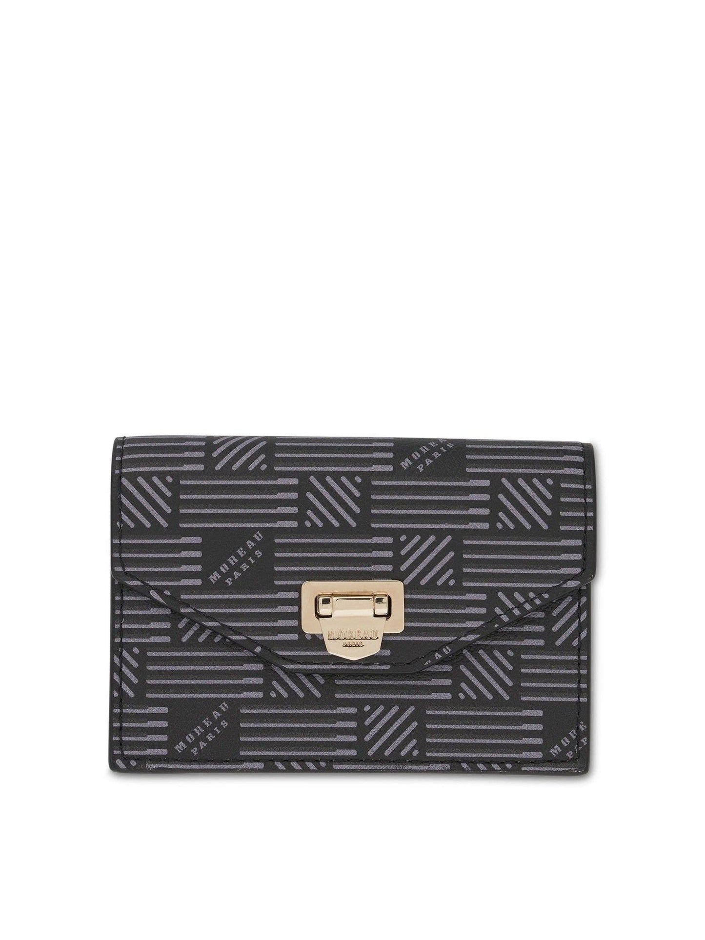 Image of Wallets & Money Clips. Productname: MOREAU Flap Wallet with Gusset in Black colour by brand - MOREAU