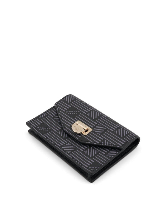 MOREAU Flap Wallet with Gusset (Black)