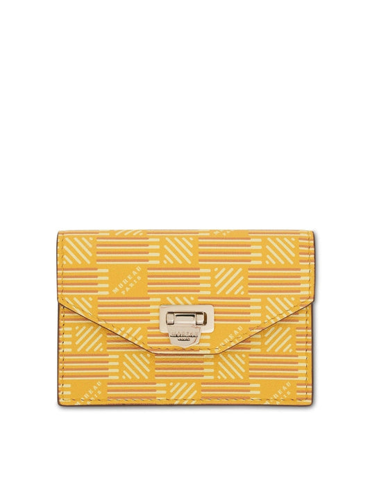 Image of Wallets & Money Clips. Productname: MOREAU Flap Wallet with Gusset in Yellow colour by brand - MOREAU
