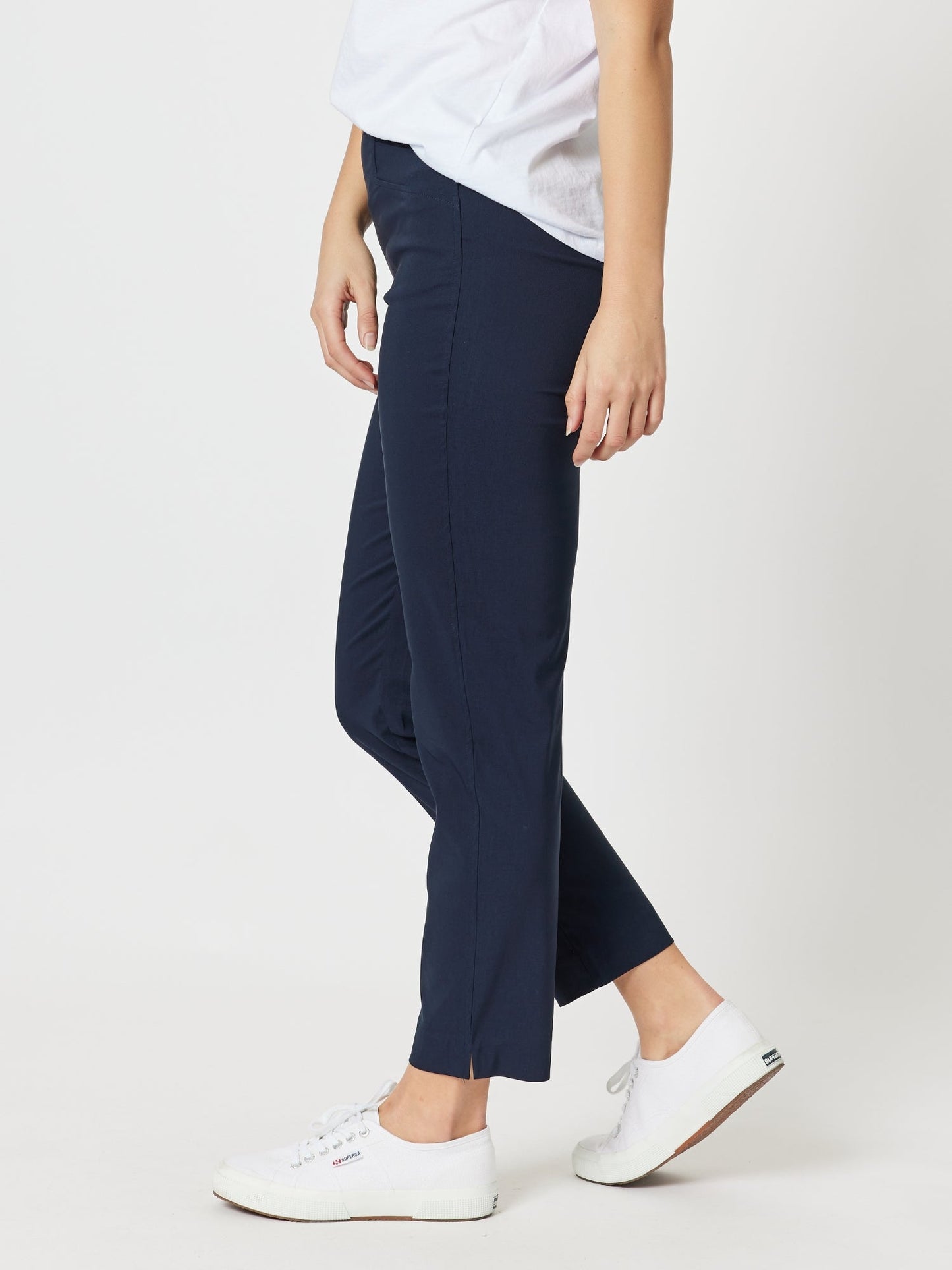 Threadz Chiara Full Length Bengaline Pant (Navy)
