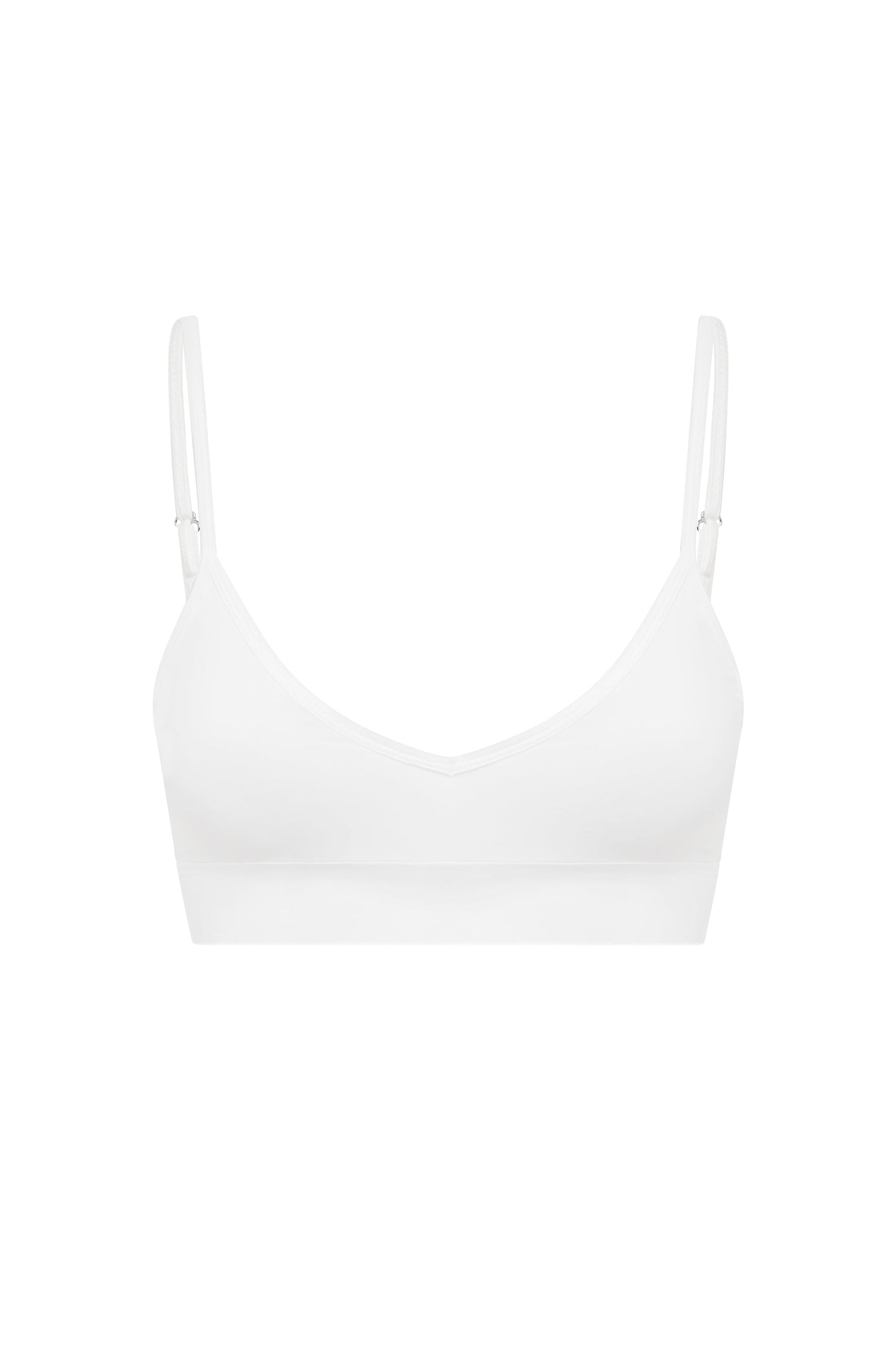 Image of a model wearing Tops. Product name - Jéan Bralette in White colour by brand - With Jéan