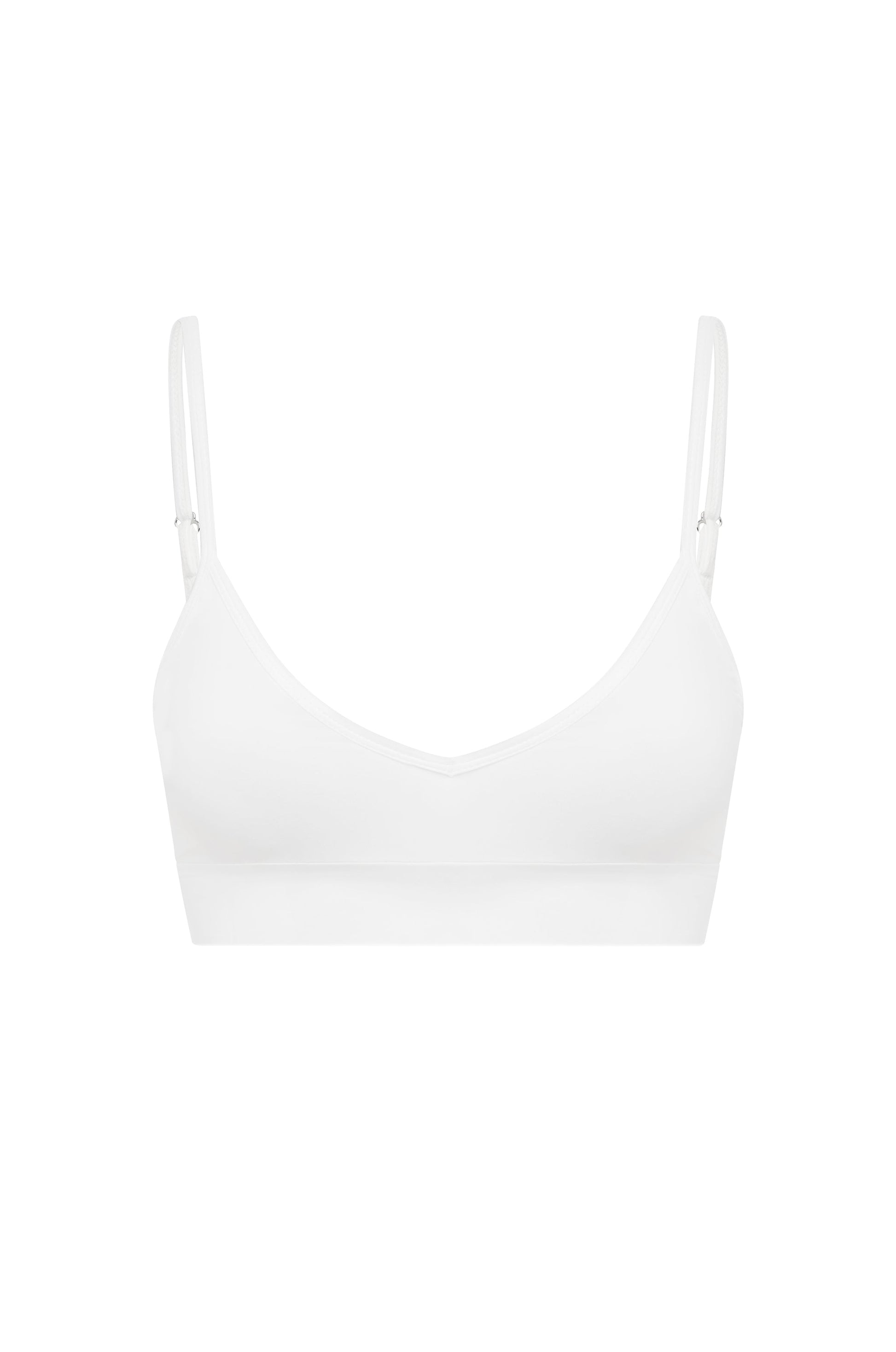 Image of a model wearing Tops. Product name - Jéan Bralette in White colour by brand - With Jéan