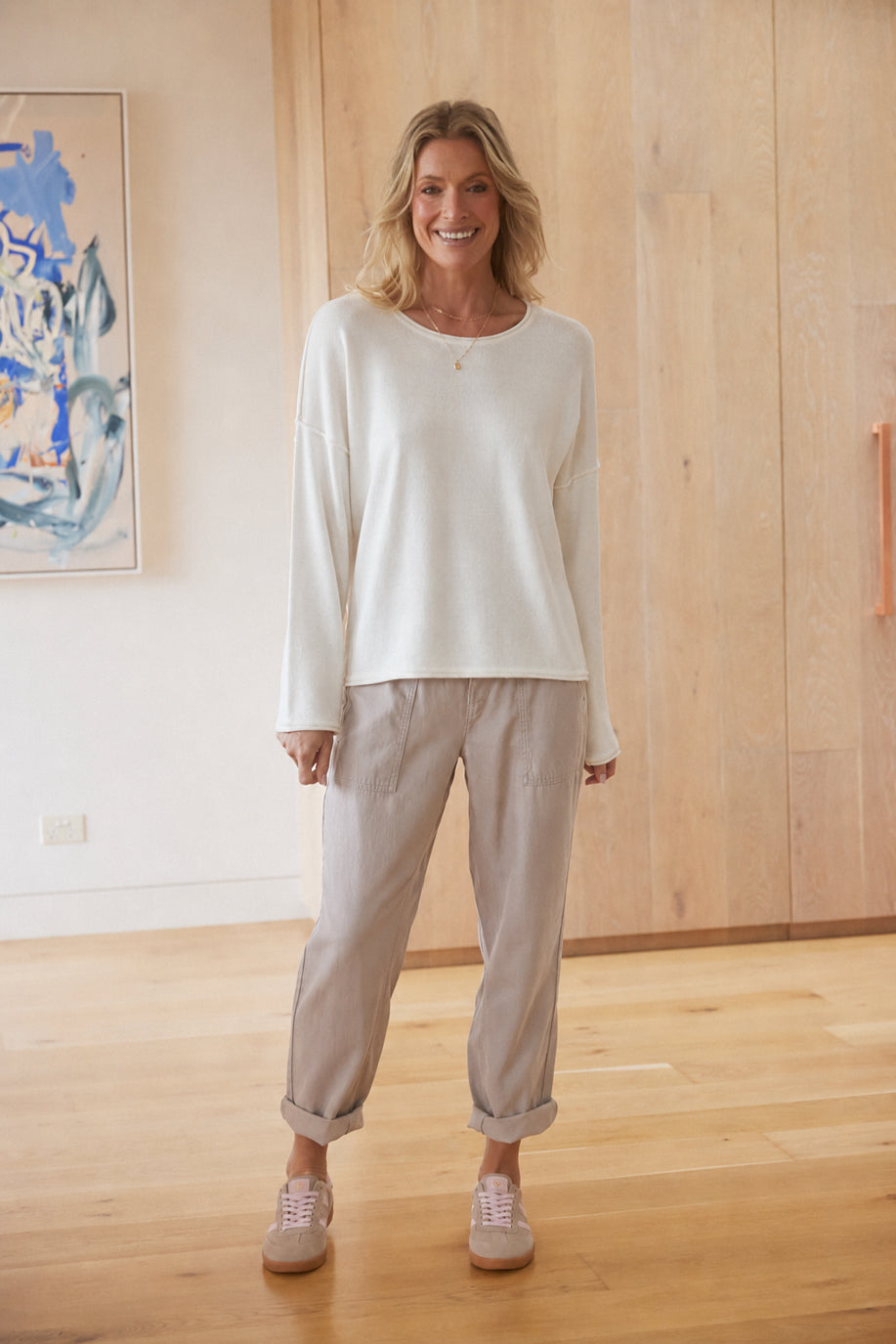 White & Co. Beach Comber Pant (Stone)