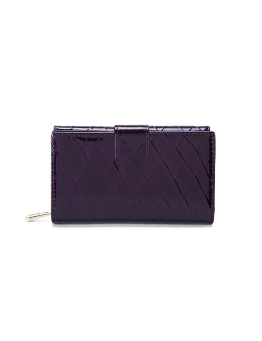 YOLANDA  MEDIUM PATENT LEATHER WALLET WITH RFID-WSF2702