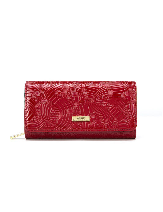 AMIRA LARGE  PATENT LEATHER WALLET WITH RFID- WSF4501-RED- NEW IN