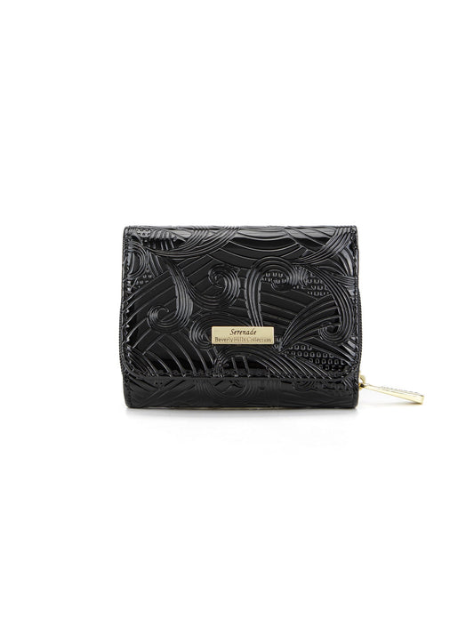 AMIRA SML PATENT LEATHER WALLET WITH RFID- WSF4503-BLK