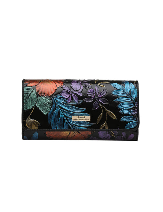 VERMEER LGE RFID HAND PAINTED LEATHER WALLET-WSL1001-MULTI