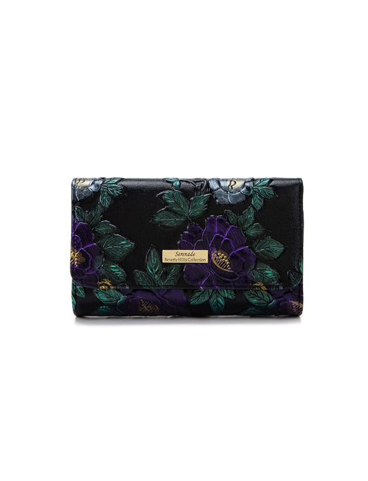 VINCENT MED RFID HAND PAINTED LEATHER WALLET- WSN9802