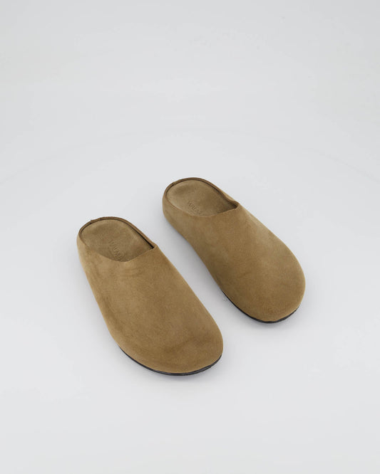 Walnut Melbourne Dalia Leather Mule (Taupe)