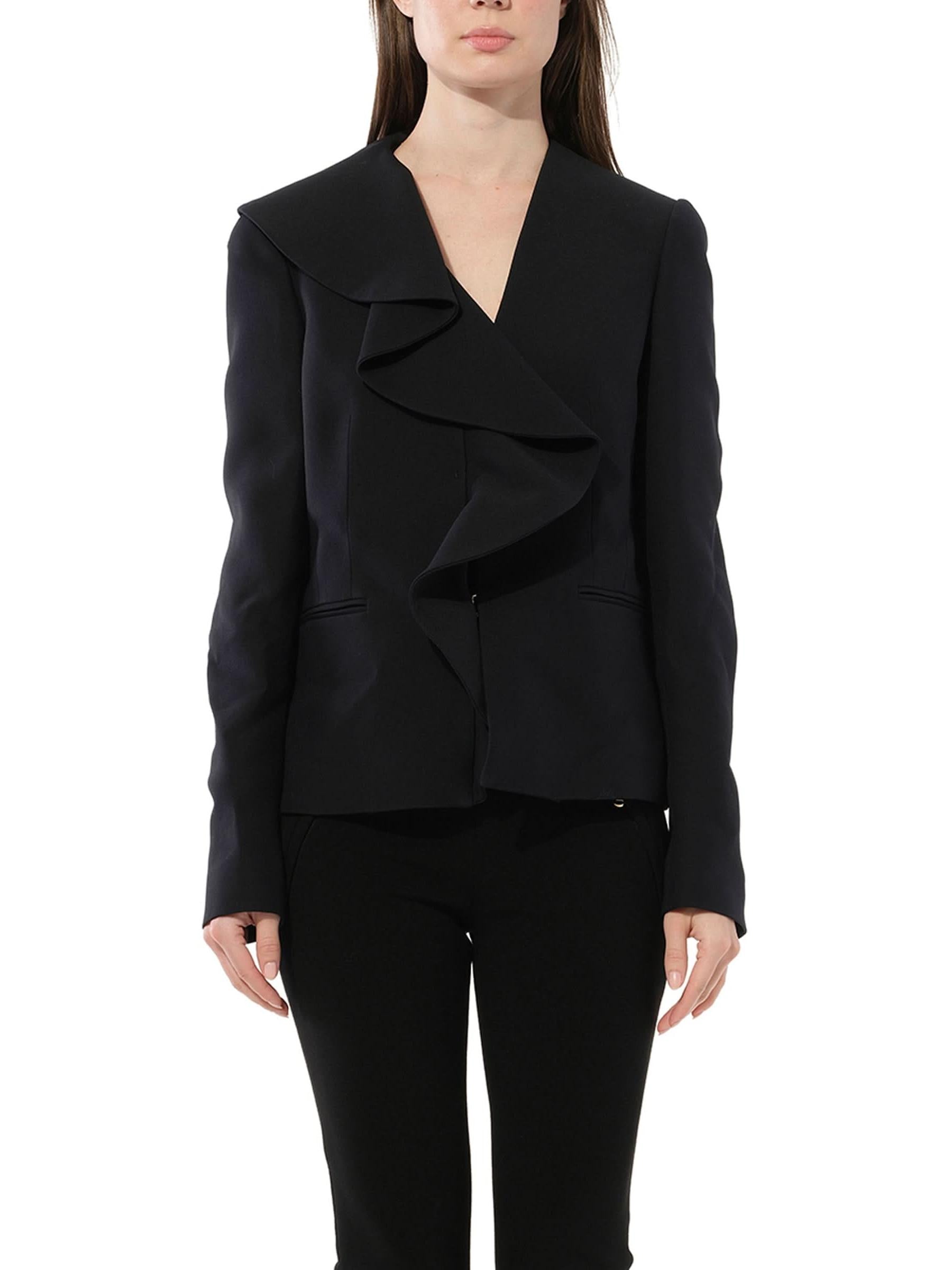 Image of a model wearing Outerwear. Productname: PUCCI Waterfall Jacket in Black colour by brand - PUCCI