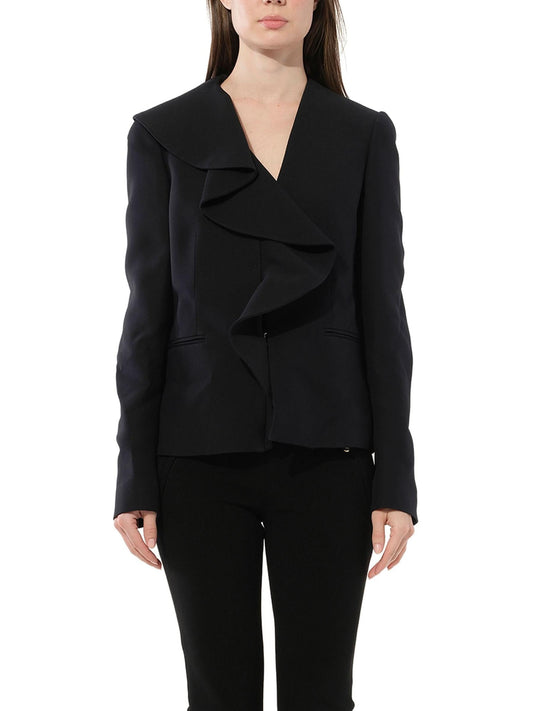 Image of a model wearing Outerwear. Productname: PUCCI Waterfall Jacket in Black colour by brand - PUCCI