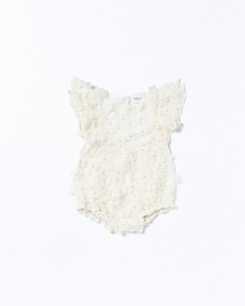 Walnut Melbourne Whimsy Romper (White Tulle)
