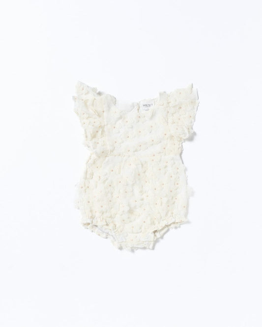 Walnut Melbourne Whimsy Romper (White Tulle)