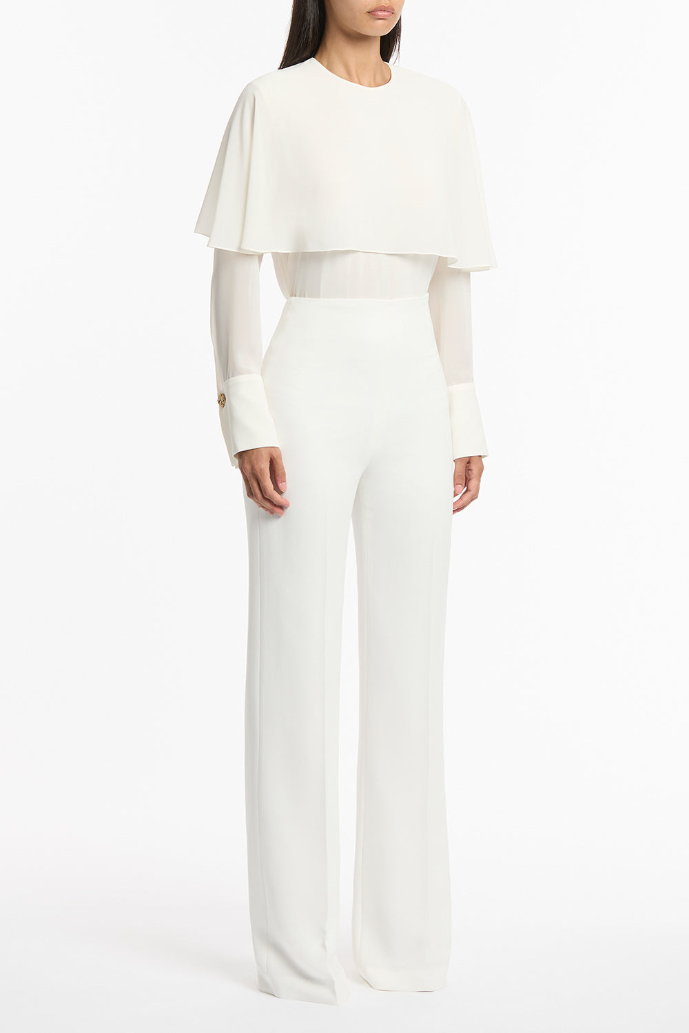 Carla Zampatti Crepe Wide Classic Pant (White)