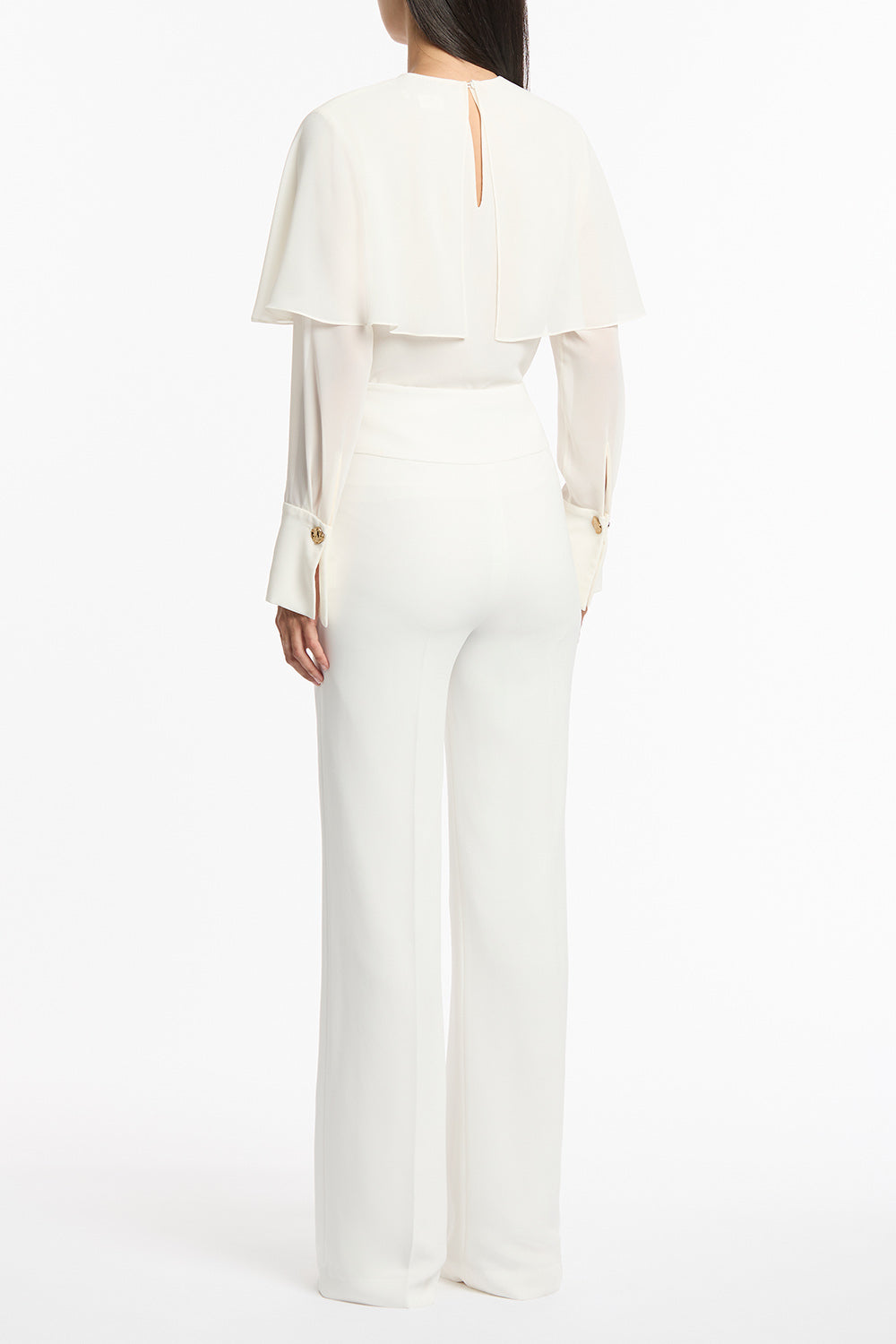 Carla Zampatti Crepe Wide Classic Pant (White)