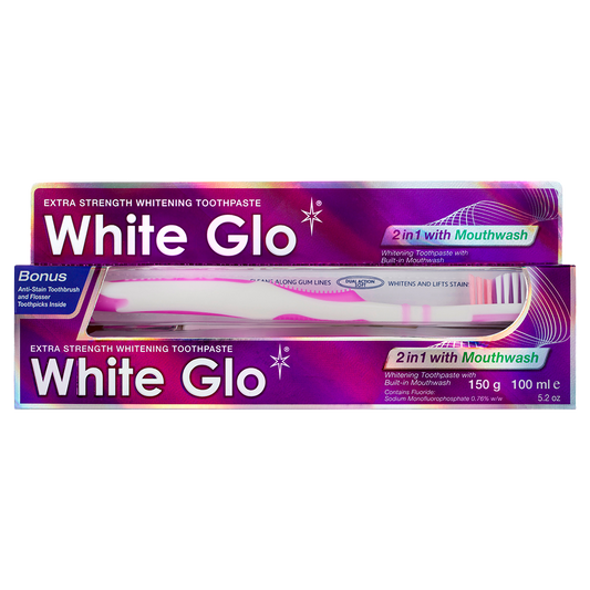 Image of Oral Care. Product name - 2-in-1 Whitening Toothpaste With Mouthwash in colour by brand - White Glo