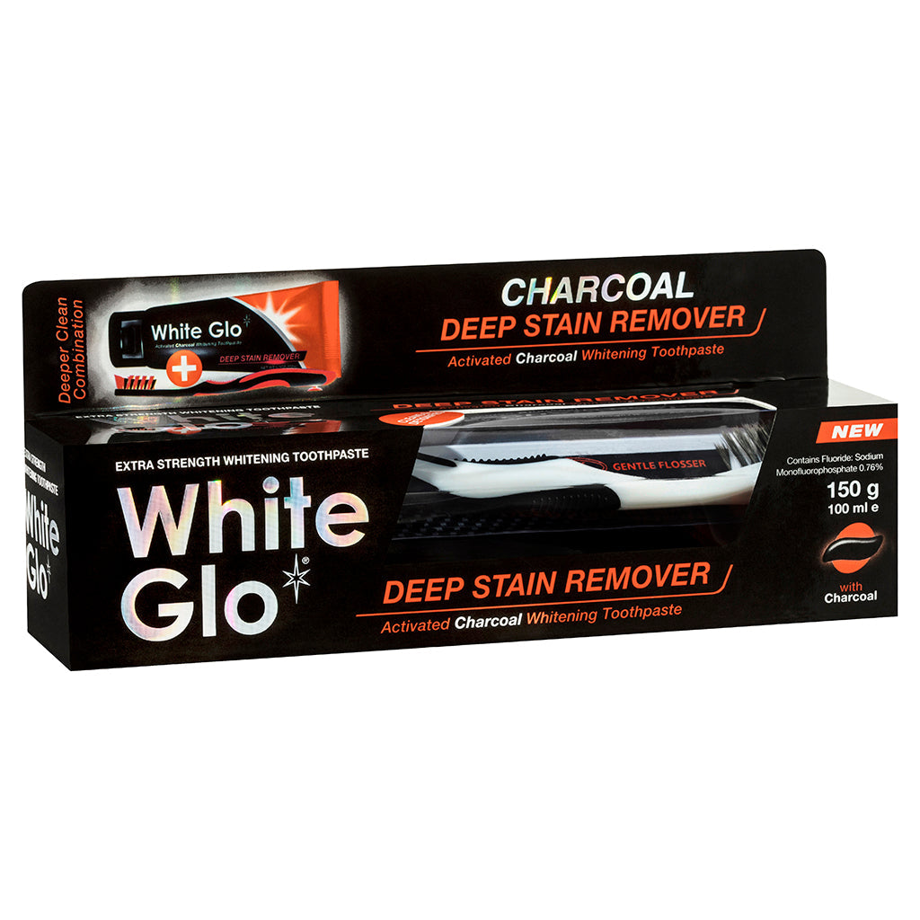 White Glo Charcoal Deep Stain Remover Whitening Toothpaste