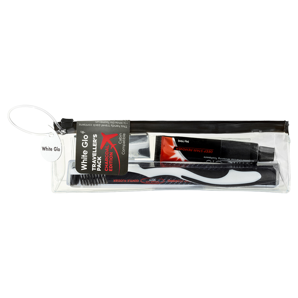 White Glo Charcoal Whitening Travellers Pack