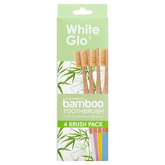 Image of Oral Care. Product name - Bamboo Toothbrush (4 Pack) in colour by brand - White Glo