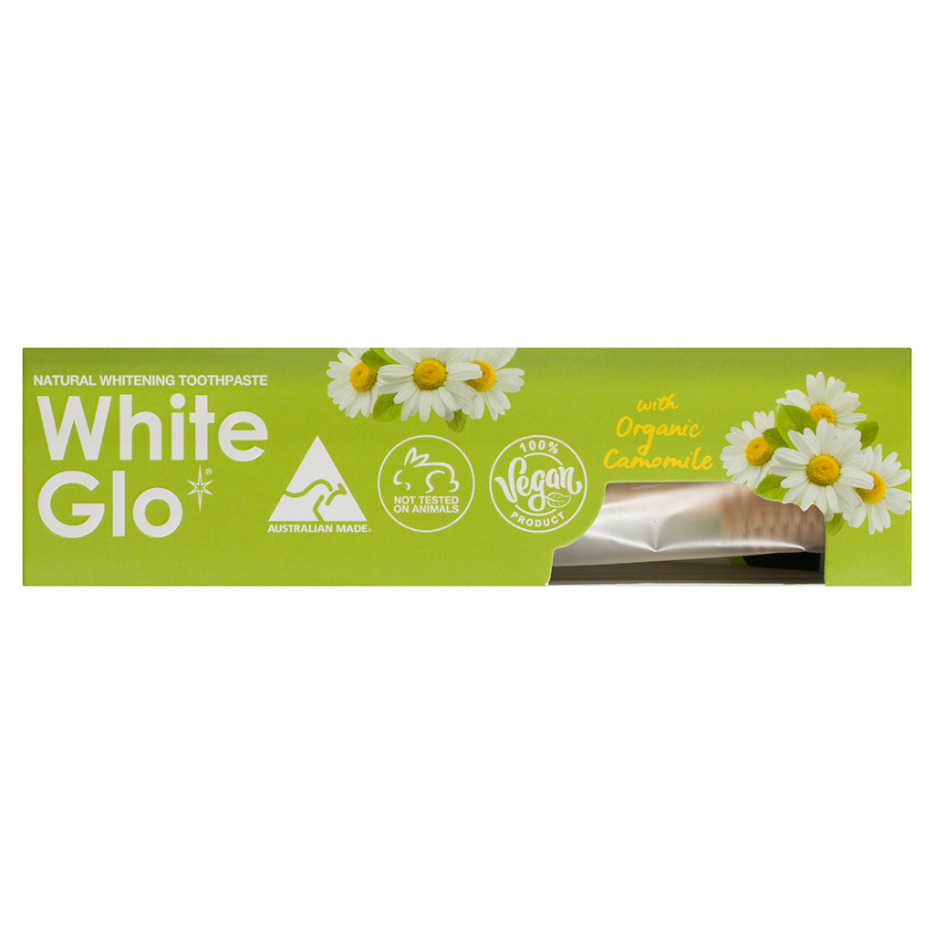 White Glo Pure & Natural Whitening Toothpaste With Bamboo Toothbrush