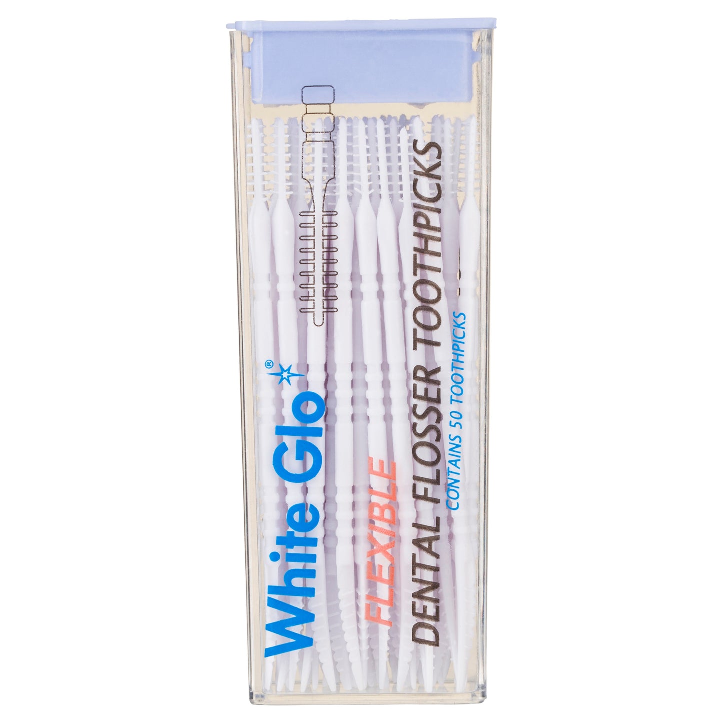 White Glo Flexible Dental Flosser Toothpicks