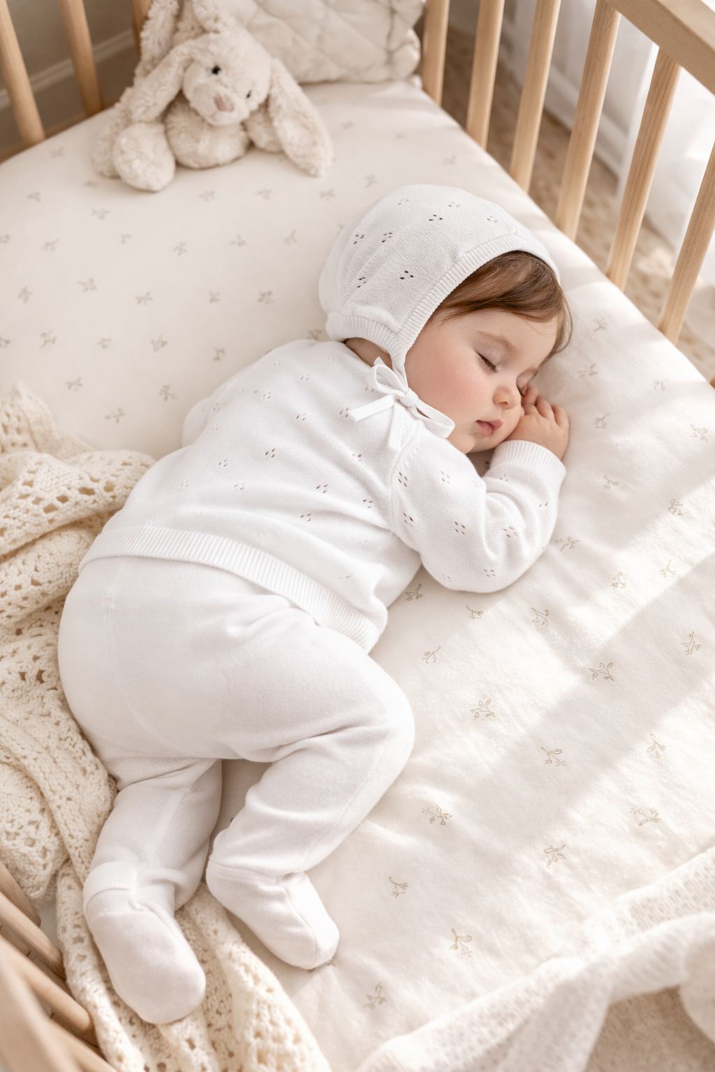 Heirloom Knit 4 Piece Gift Set - White