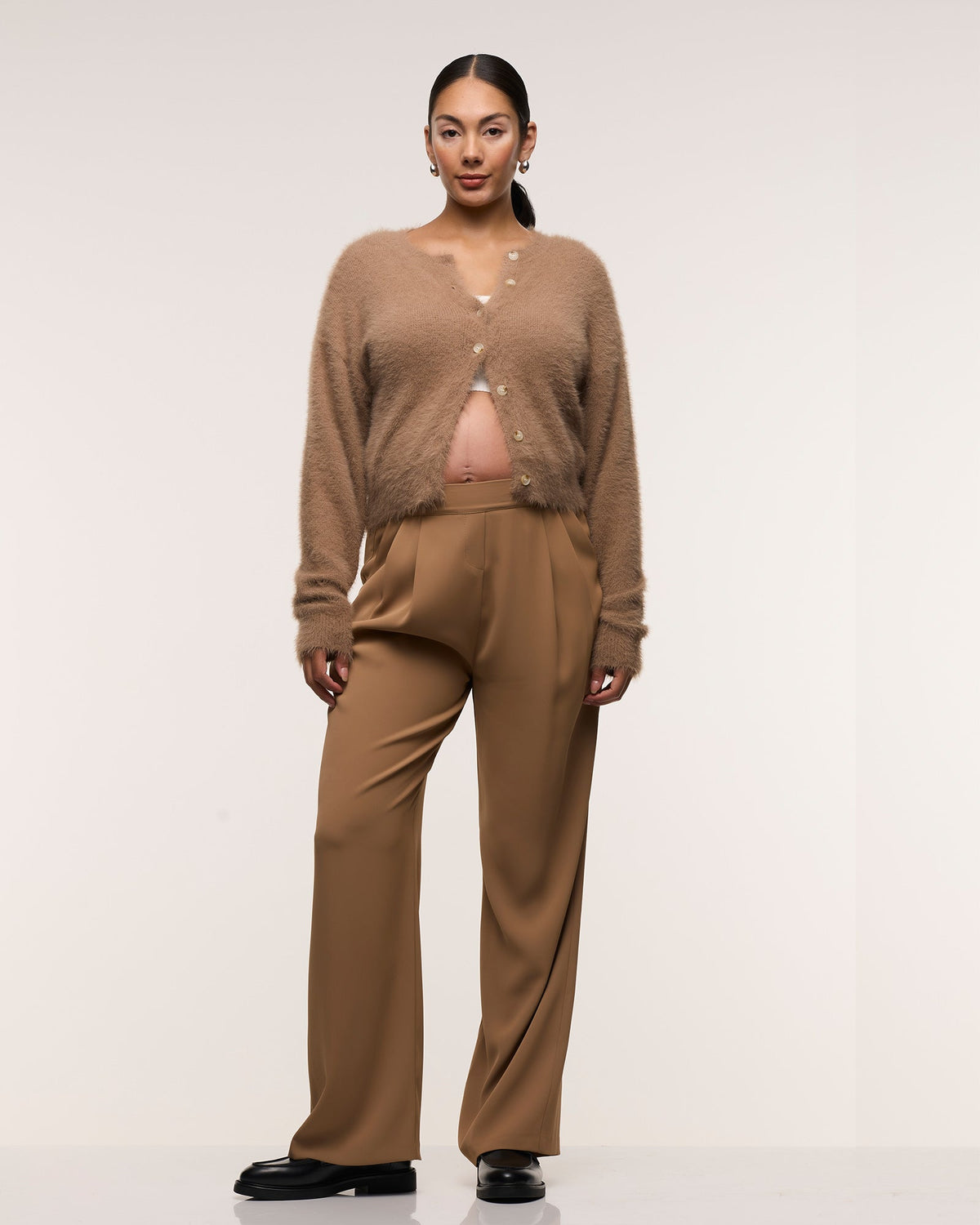 Soon Maternity Wide Leg Pleated Pants