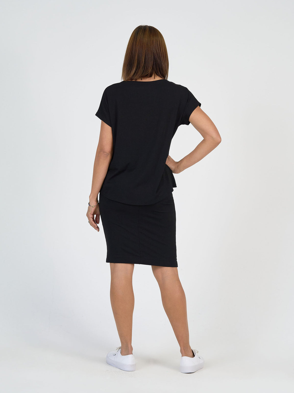 Lou Lou Wilde Bamboo Box Fit Tee (Black)