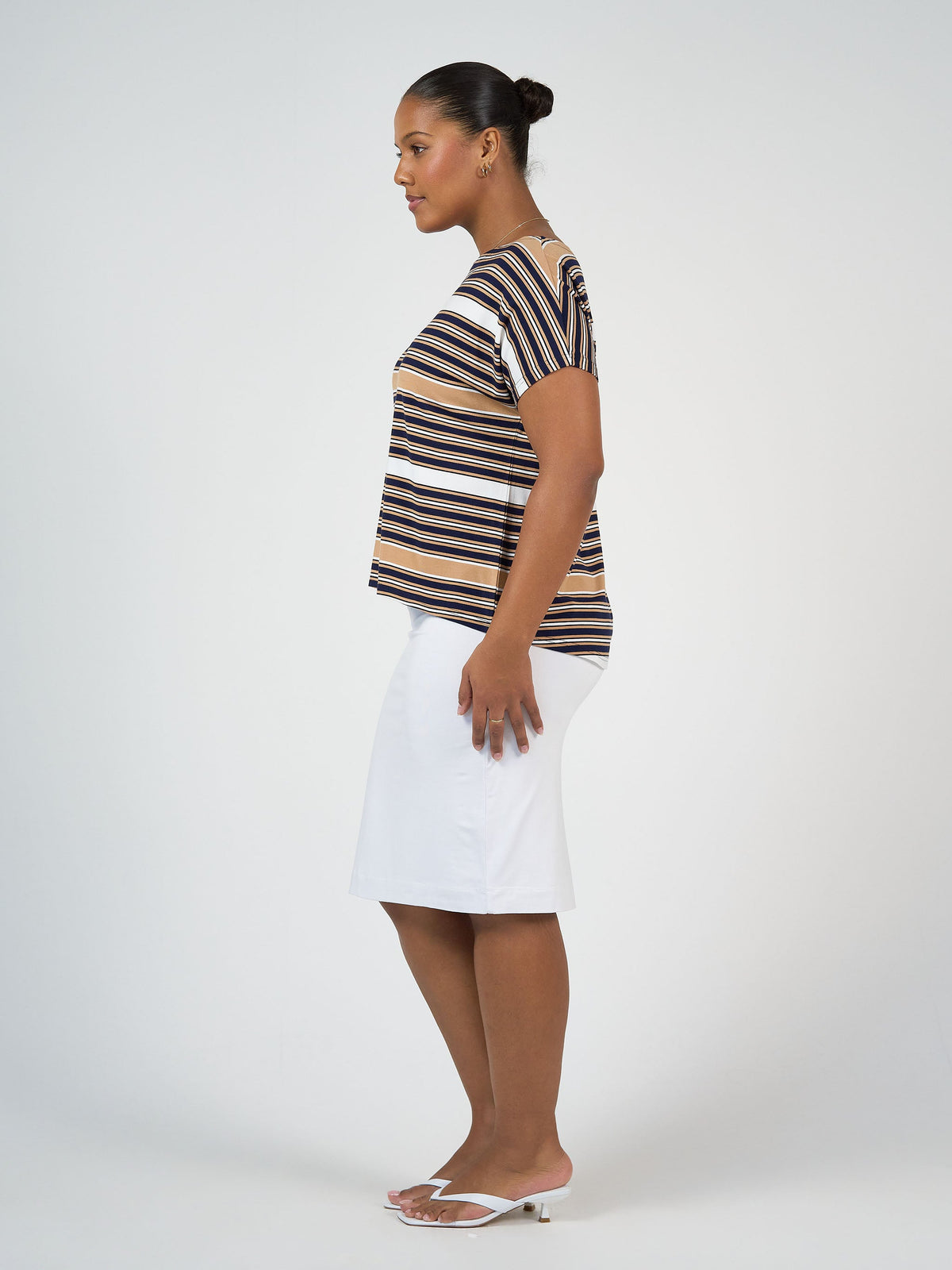 Lou Lou Wilde Bamboo Box Fit Tee (Stripe)