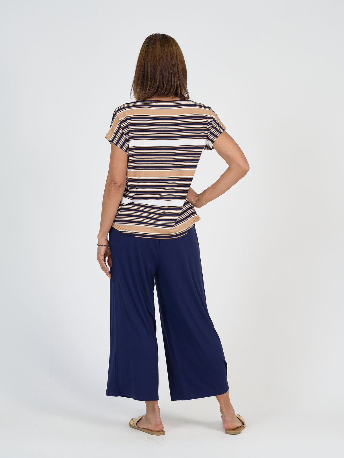 Lou Lou Ciara 7/8 Length Bamboo Culottes (Navy)