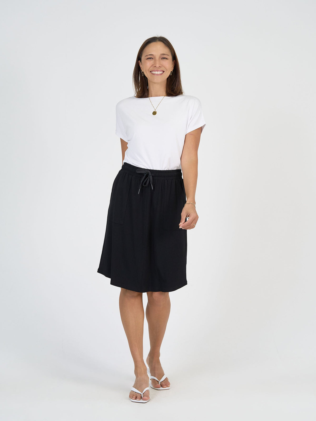 Lou Lou Wilde Bamboo Box Fit Tee (White)