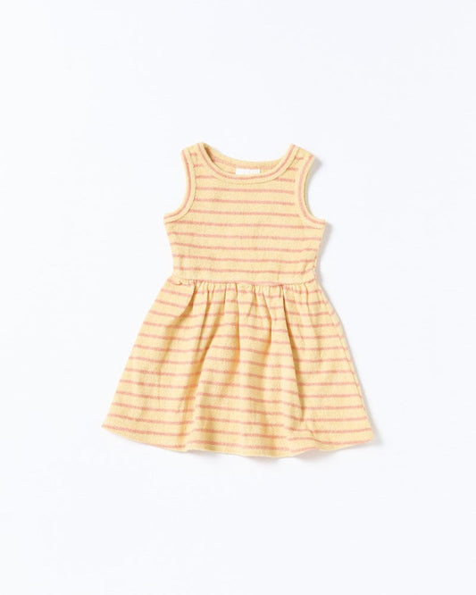 Image of Dresses. Productname: Walnut Melbourne Wren Dress in Terry Stripe Yellow colour by brand - Walnut Melbourne