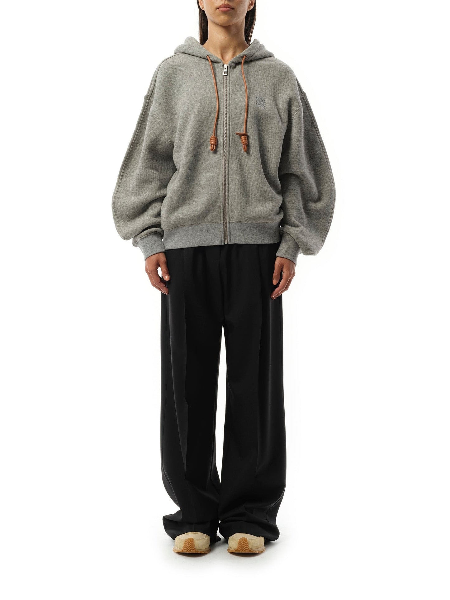 LOEWE Flamenco Zip Hoodie (Grey)