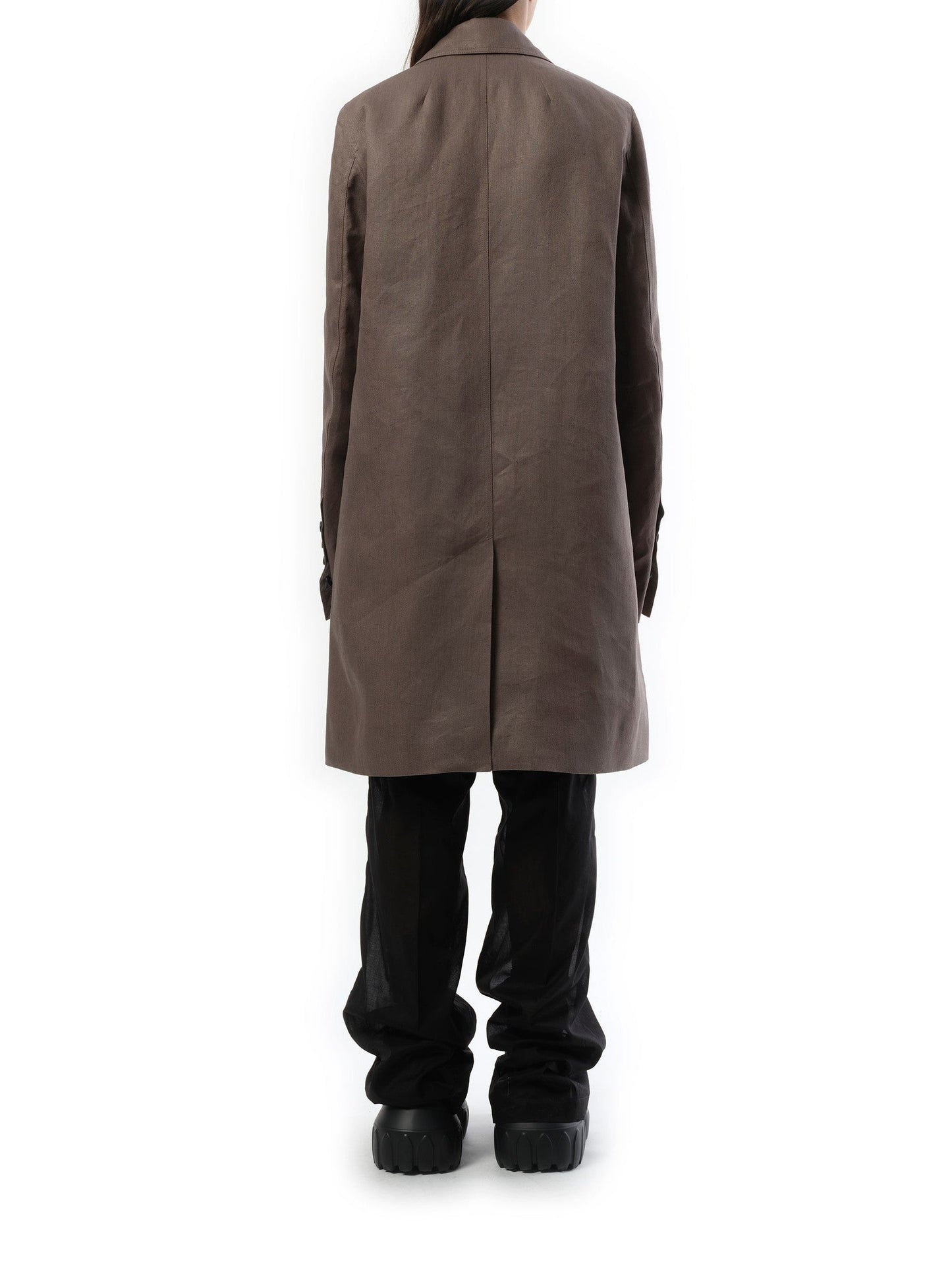 RICK OWENS Officer Coat (Brown)