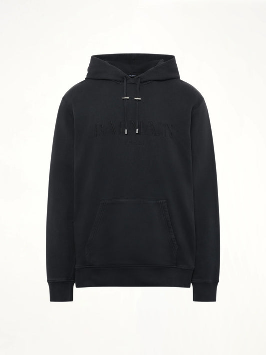 Balmain Vintage Emblem Hoodie (Black)
