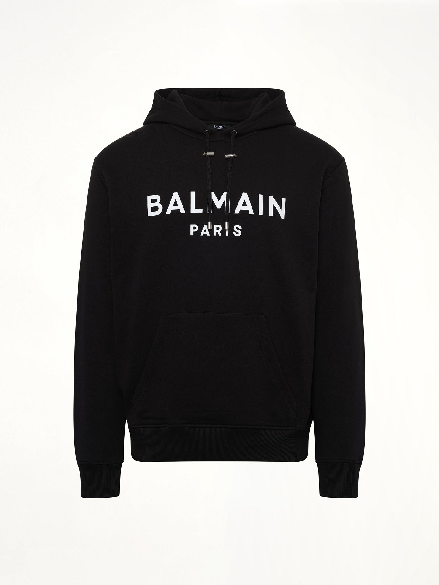 BALMAIN Logo Printed Hoodie (Black)