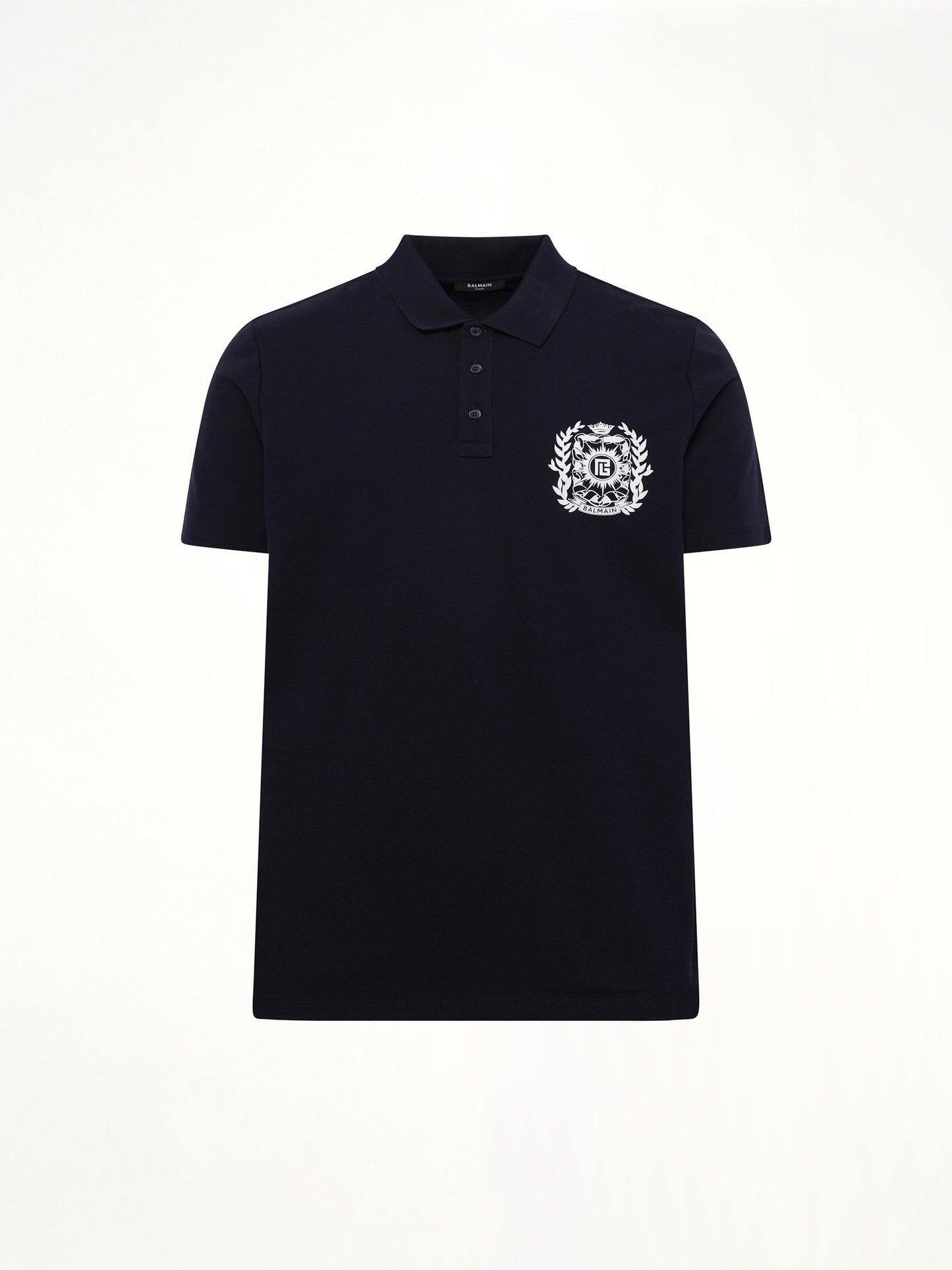 Balmain Emblem Polo (Navy)