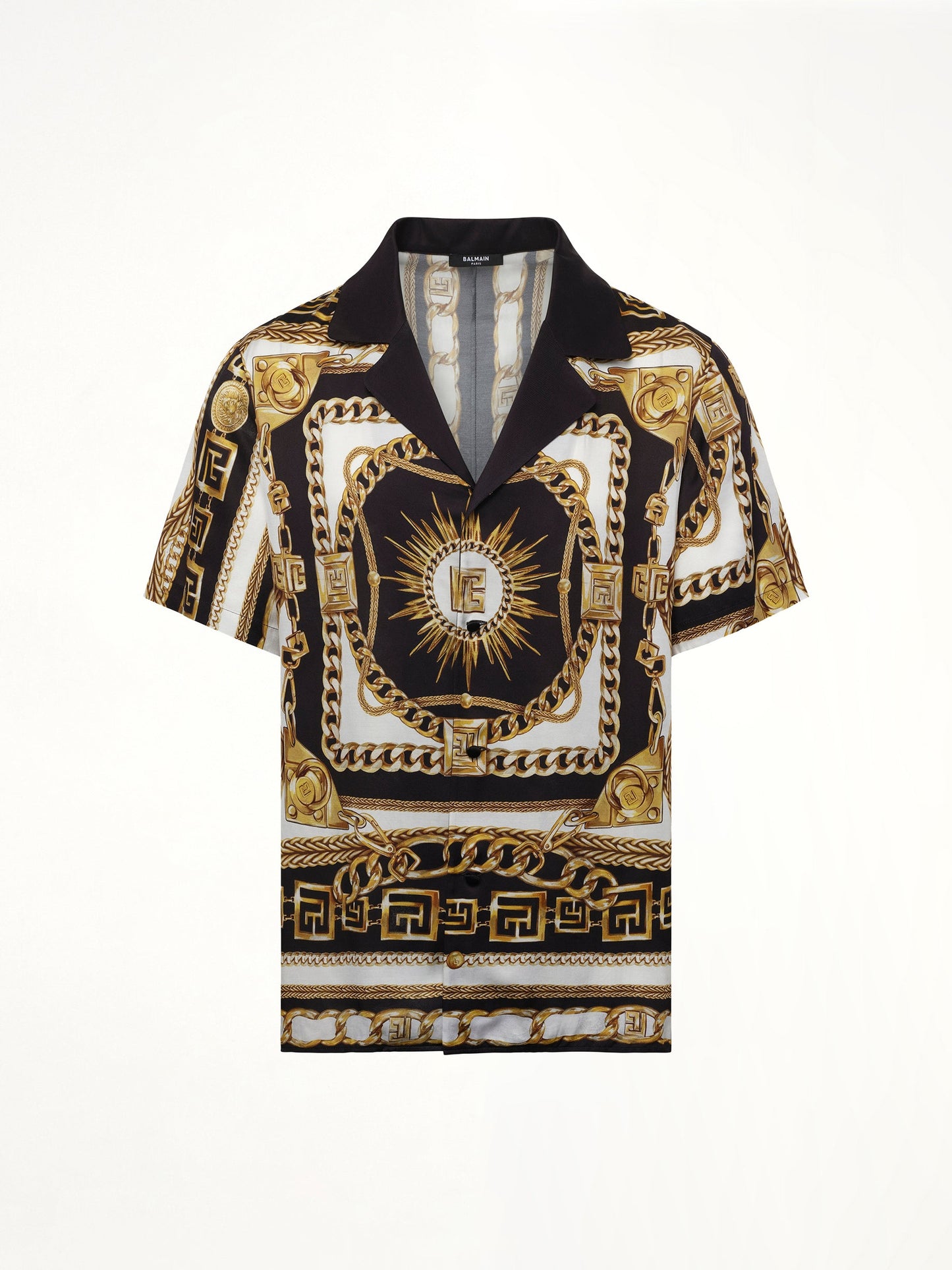 BALMAIN Foulard Print Shirt (Black)