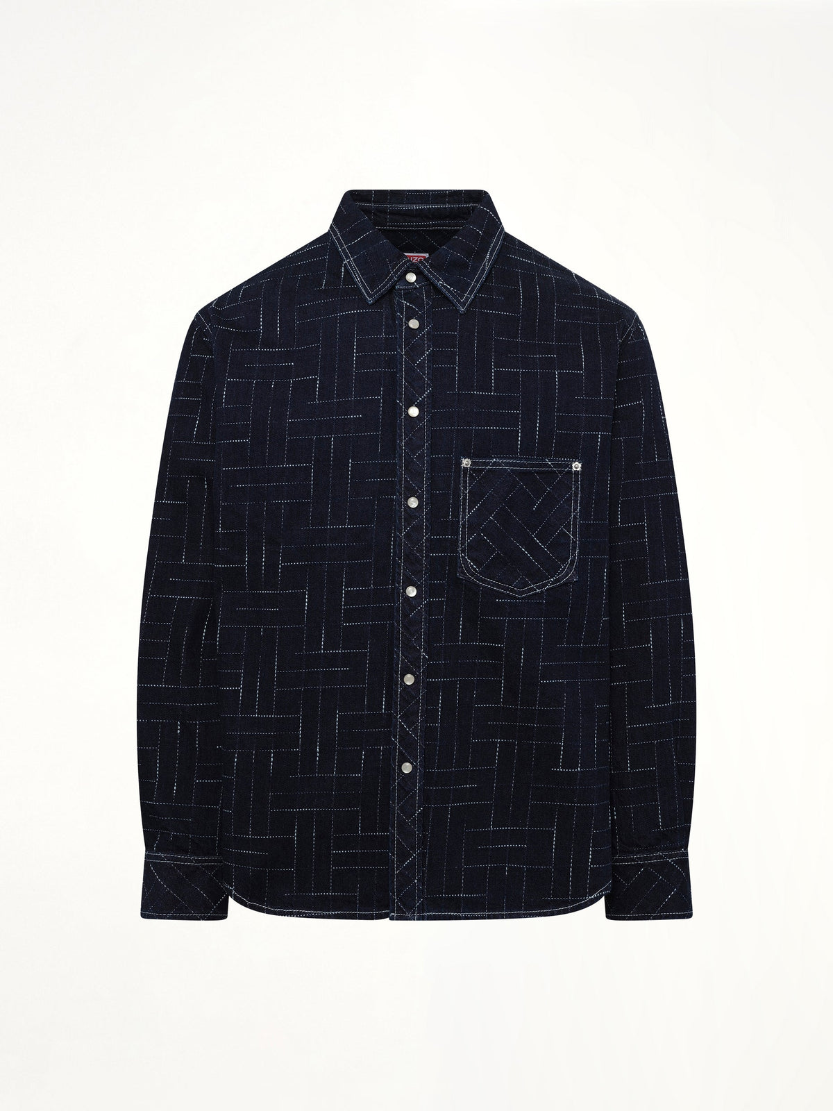 Kenzo Weave Casual Shirt (Blue)