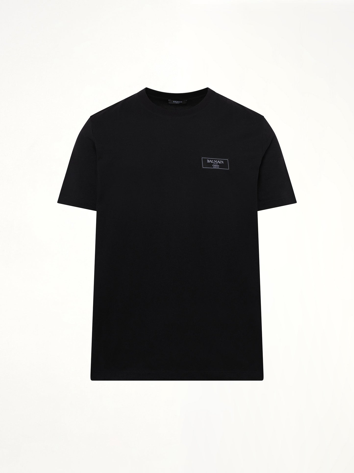 BALMAIN Couture Label Regular T-Shirt (Black)